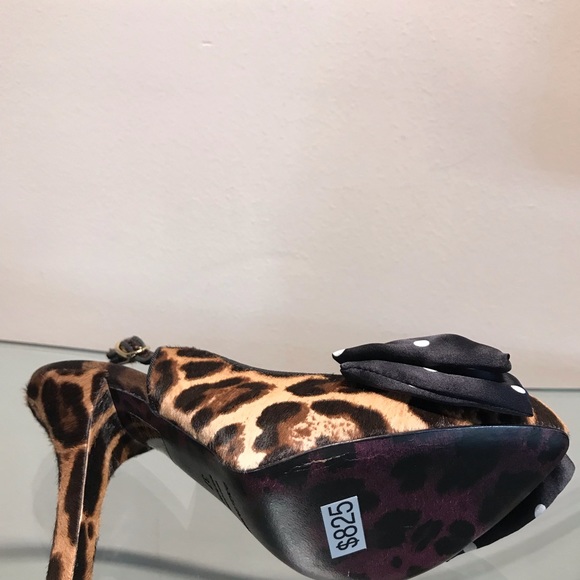 Dolce and Gabbana pony sling back with silk bow - Picture 2 of 5